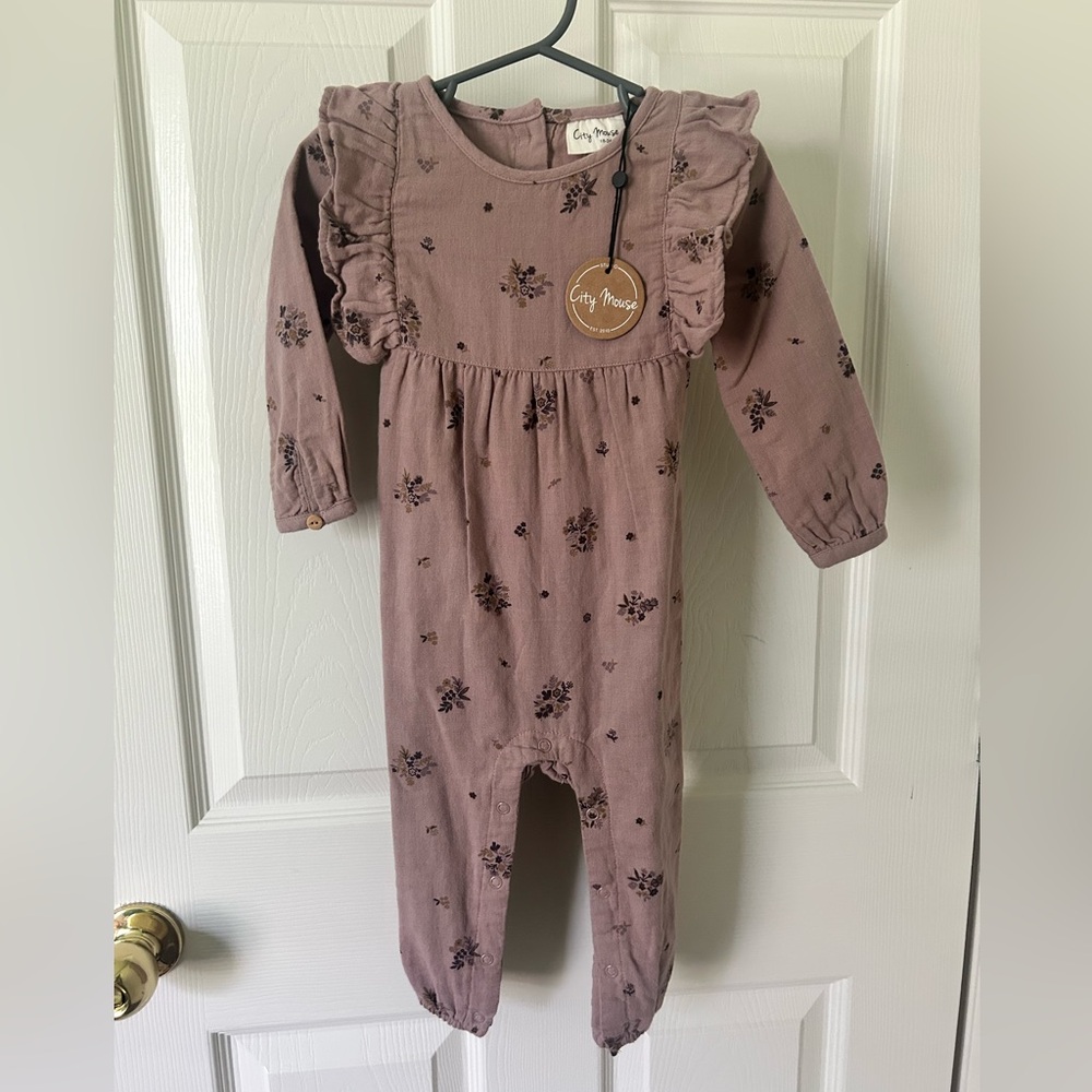 Floral Long Sleeve Baby Romper